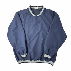 Vintage 90s Lee Authentic Apparel Navy Windbreaker Pullover Shirt XL